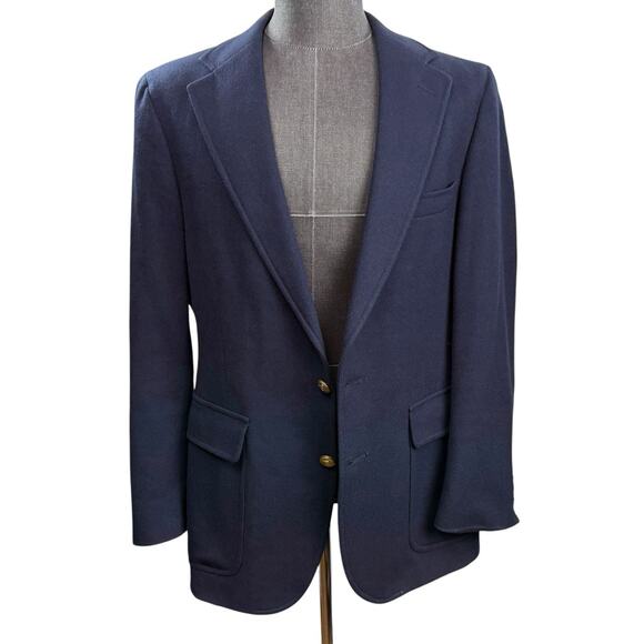 Polo Ralph Lauren University Club VTG Wool Blazer Jacket Gold Buttons Medium USA